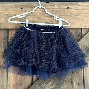 Carter’s navy & gold shimmery tutu skirt, girls size 6